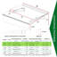 Auvent 47 po x 34 po. Polycarbonate solide et aluminium. Rouille. Chauffer. Extérieur. Auvent brun foncé de 47 po de largeur avec pare-brise à résistance