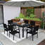 Ensemble de table et de chaises d'extérieur en acier de haute qualité, adapté au patio-482321033