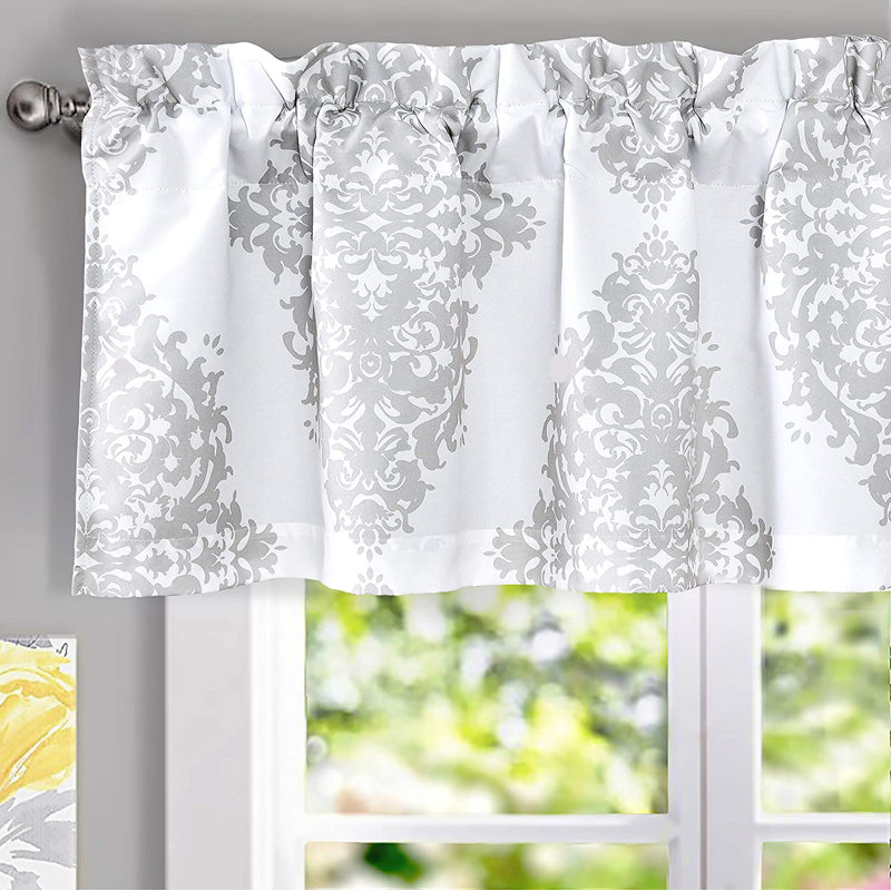 Damask Tailored Window Valance