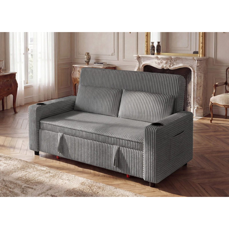 2 Seater Linen Blend Sofa Bed