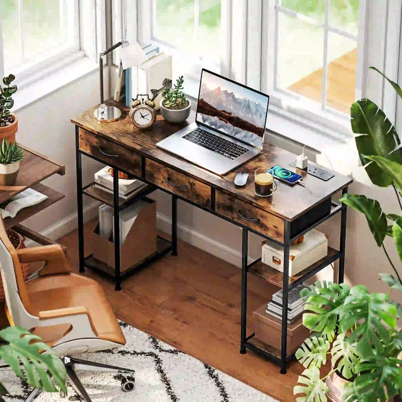 Metal Base Computer Desk