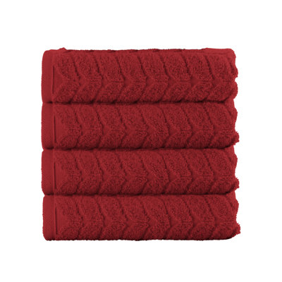 Elegant Comfort 100% Turkish Cotton 4-Piece Hand Towel Set – Soft, Highly Absorbent, Quick Dry Bathroom Towels