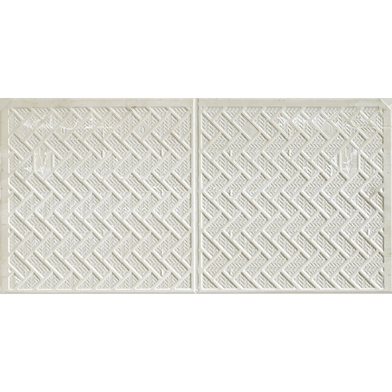 Carreau de sol en porcelaine de type béton 12 "x 24" à aspect béton, Neige blanc cassé