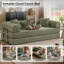 Grand futon de 80,7 po en velours côtelé convertible avec 2 coussins - sans assemblage requis-882903966-881898759