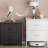 Nightstand, Small Dresser for Bedroom, End Table with 2 Fabric Drawer Bedside Closet-771653375-771470380
