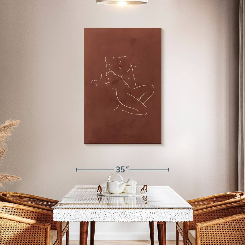 Croquis du corps Lovers - chocolat, H 45 po x l 30 po