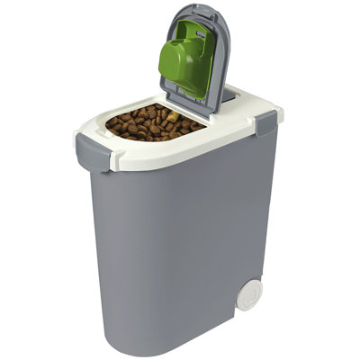 Ashfield & Harkness: Airtight Pet Food Storage Container - 30lbs/36 Qt, Grey - Lightweight Bin, Measuring Scoop, Snap Latch, Dogs-Cats-Animal Supplies