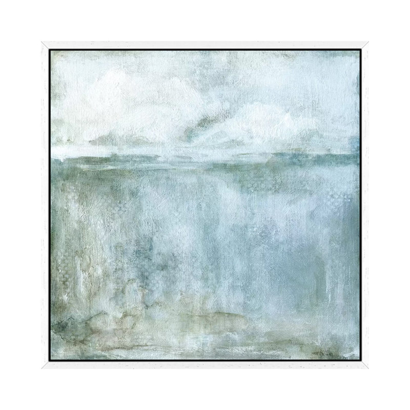 Island Rains by Carol Robinson - Painting on Canvas, White Framed, 93.98 cm H x 93.98 cm W