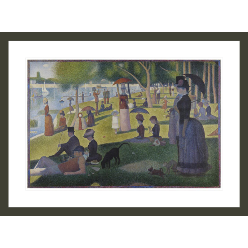 «A Sunday on La Grande Jatte - 1884» par Georges Seurat, impression giclée encadrée, H 21,81 po x l 29,5 po