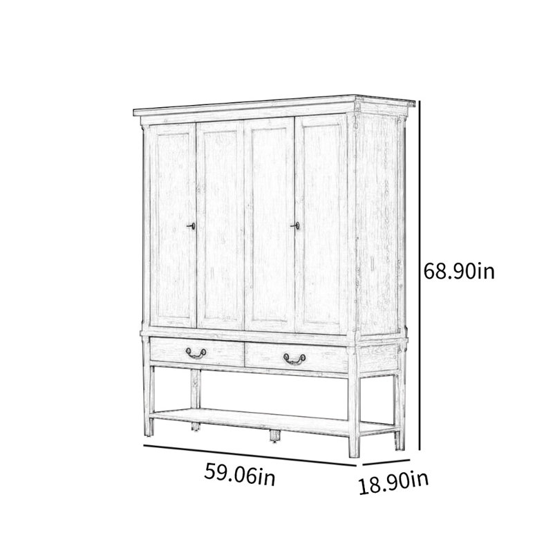 Armoire d'appoint Vintage Home, Tanné