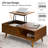 Iasiah Doody 47.25"W Mid-century Lift-Top Coffee Table with Storage Tray-762524469