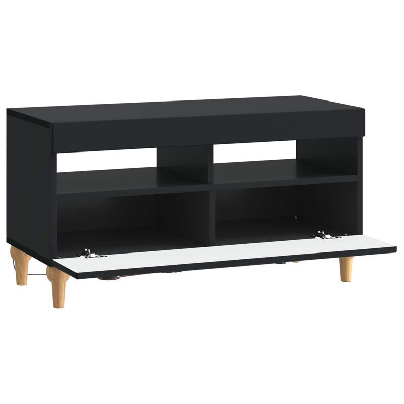 TV Stand, 43cm H x 81cm W x 35cm D, Black