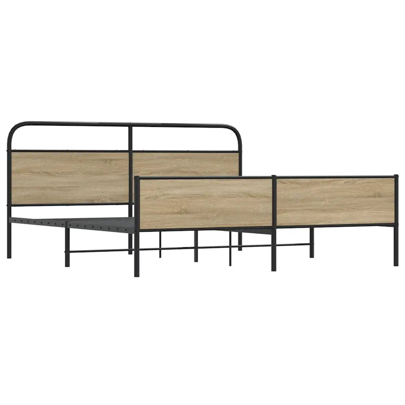 Aleid Bed, 193 x 203 cm, Brown Oak