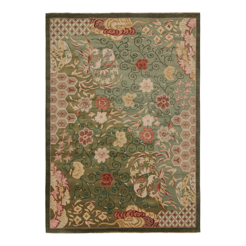 One-of-a-Kind Hand Knotted Area Rug, Rectangle 9'11" x 14'2"