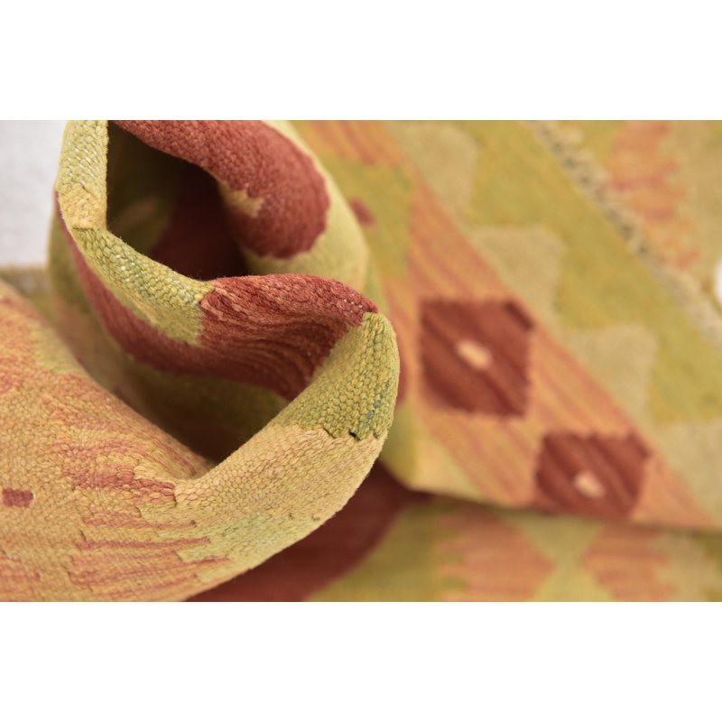 Tapis en laine rouge/beige 2 pi 9 po x 4 pi 3 po one-of-kind main-noué la Elland