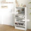 Armoire de rangement pour chaussures avec compartiment ouvert et 2 tiroirs rabattables