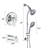 Tool-Free Shower Combo 7-Spray Chrome 1.8GPM-124897292
