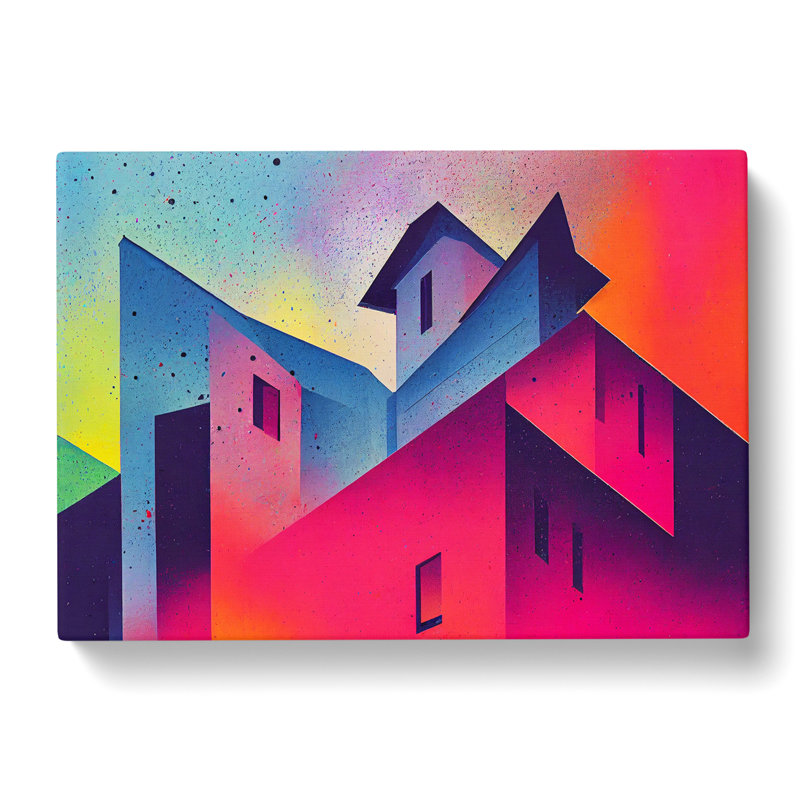 Architecture Paint Splatter - Wrapped Canvas, 35cm H x 50cm W x 3cm D