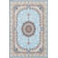 Tapis décoratif floral bleu clair lavable à la machine-1061953293