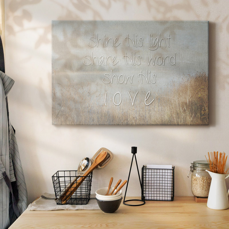 Toile tendue avec galerie Shine His Light, H 18 po x l 27 po