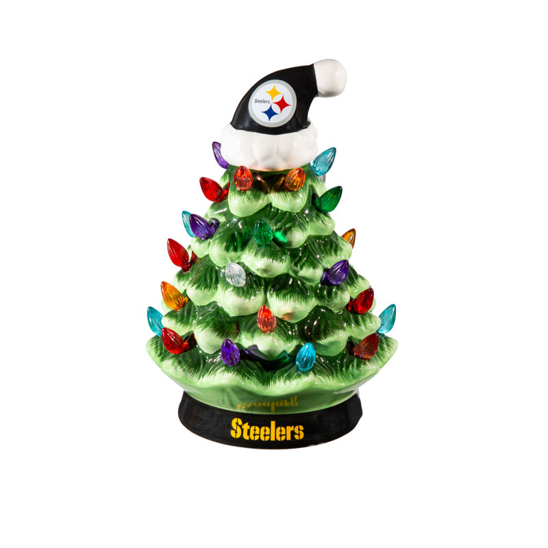 Arbre de Noël en céramique 8 po Maclachlan, Steelers de Pittsburgh
