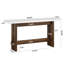 Console de 63 po en bois, table d'entrée de ferme avec plateau en faux marbre, long canapé rectangulaire derrière le canapé pour l'entrée, le couloir, le salon, l'entrée