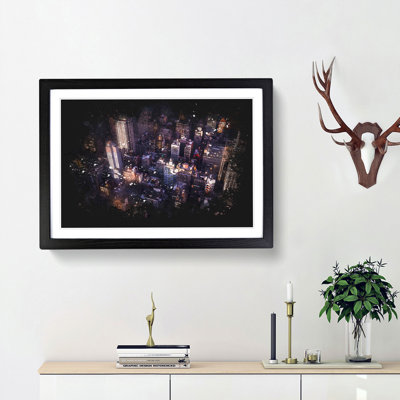 Above New York City Paint Splash - Picture Frame Graphic Art