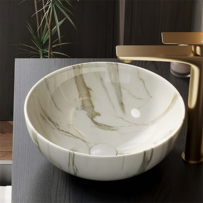 Lavabo de salle de bain en céramique blanche de 39,4 po, pour meuble-lavabo de 36 po, trou de robinet pré-percé, design minimaliste moderne, durable et facile à nettoyer