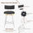Swivel Counter Height Bar Stools Set, 26" Leather Kitchen Swivel Counter Stools for Kitchen Island-2131609137-2131609138