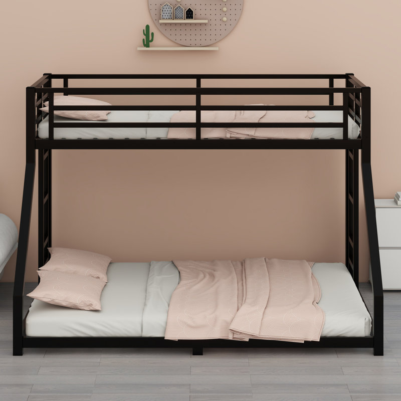 Metal Bunk Bed For Teens And Adults, Twin XL over Queen