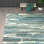 Tapis turquoise en laine touffeté à la main Sevan-867801960