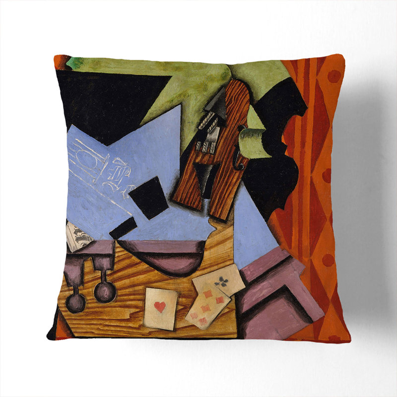 Violin Still Life Vol.2 Scatter Cushion, Stone, 55cm H x 55cm W x 20cm D