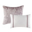 Édredon 5 pièces en fard à joues double / grand - velours froissé 2 taies décoratives et coussins décoratifs avec motif plissé-118652034