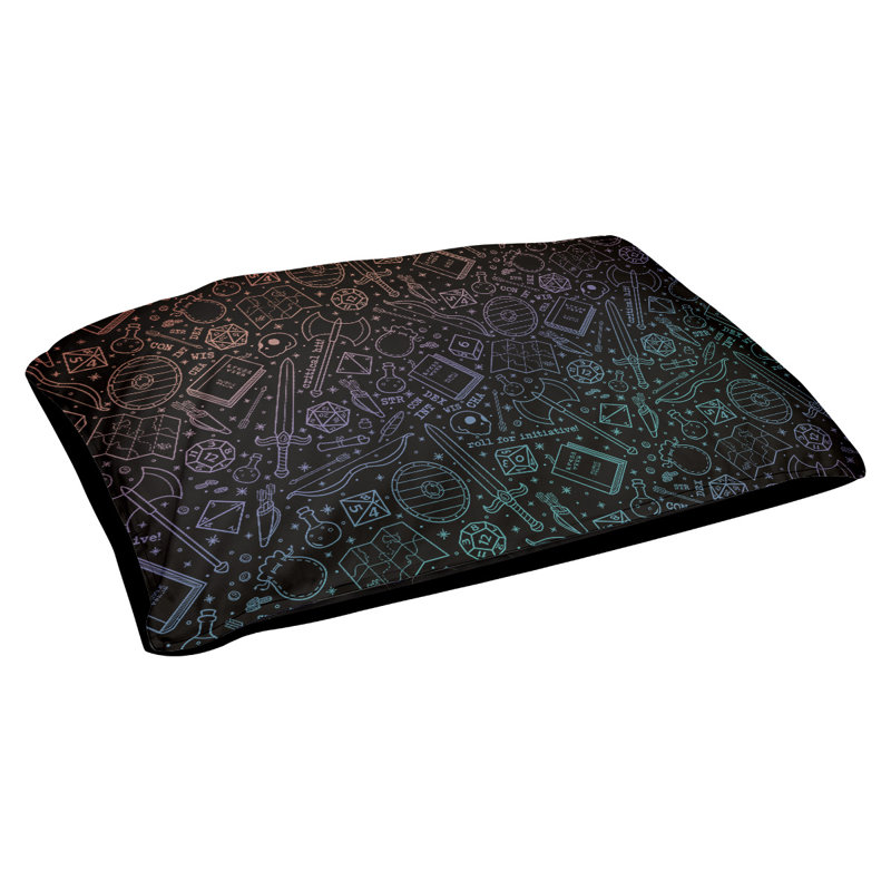 Coussin Byrge, Moyen (l 29,5 po x P 19,5 po x H 9,5 po), Rouge / dégradé bleu