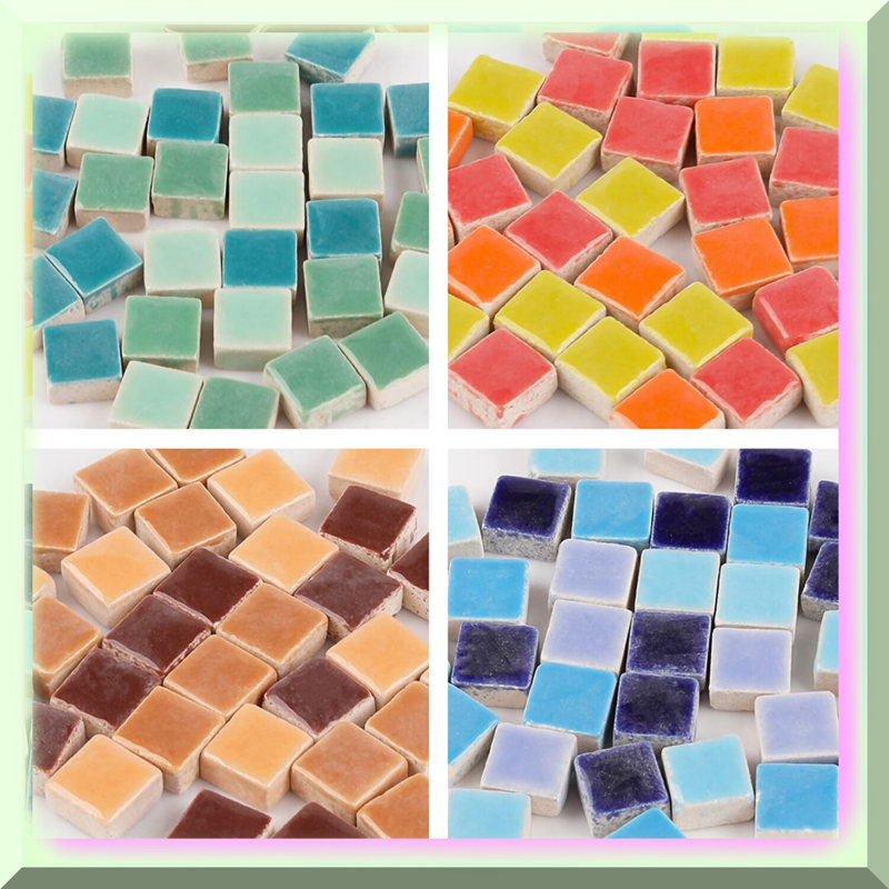 200-Piece Square Ceramic Mosaic Tiles