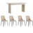 Light Luxury Rock Plate Dining Table Sets.-112617064