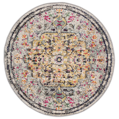 Felty Oriental Gray/Gold Area Rug