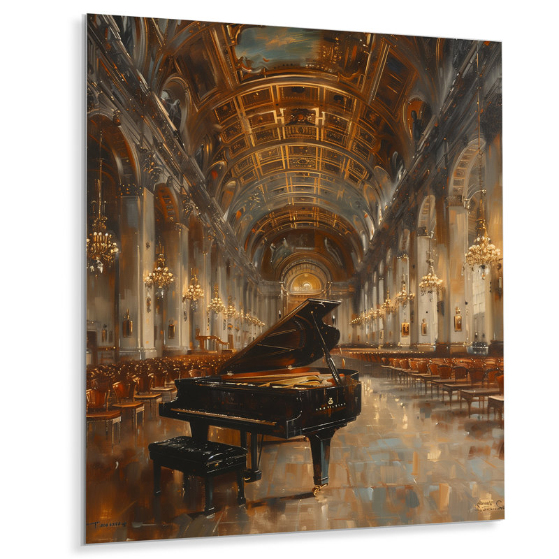 Noir classique piano élégant salle de concert - salles de concert, Sans cadre, H 44 po x l 34 po