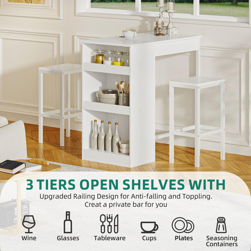 2 - Person Dining Set, White