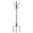 Coat Rack, Hall Tree, Free Standing, 8 Hooks, Entryway, 74"h, Bedroom, Black Metal, Transitional