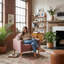 Upholstered Linen Accent Chair-610868817