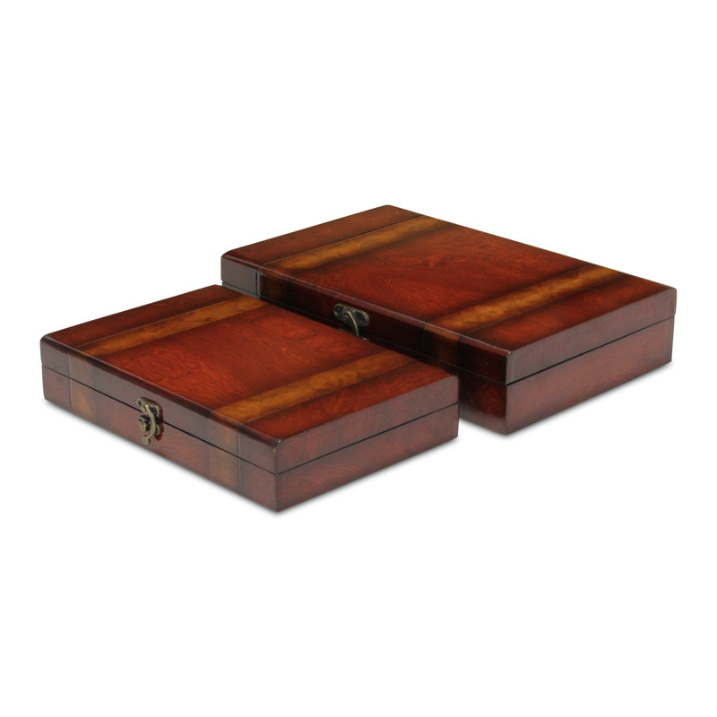 Tahsin 2 Piece Lacquer Decorative Box Set