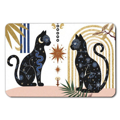 Tapis de bain Mysterious Black Cat, 16 x 24 po