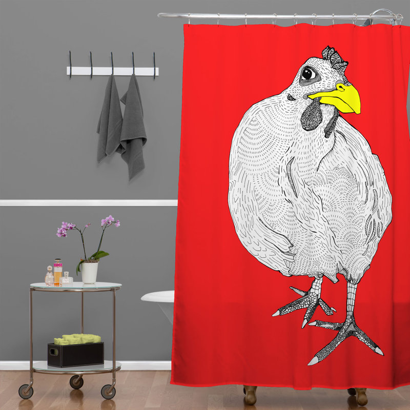 Rideau de douche simple casey rogers poulet