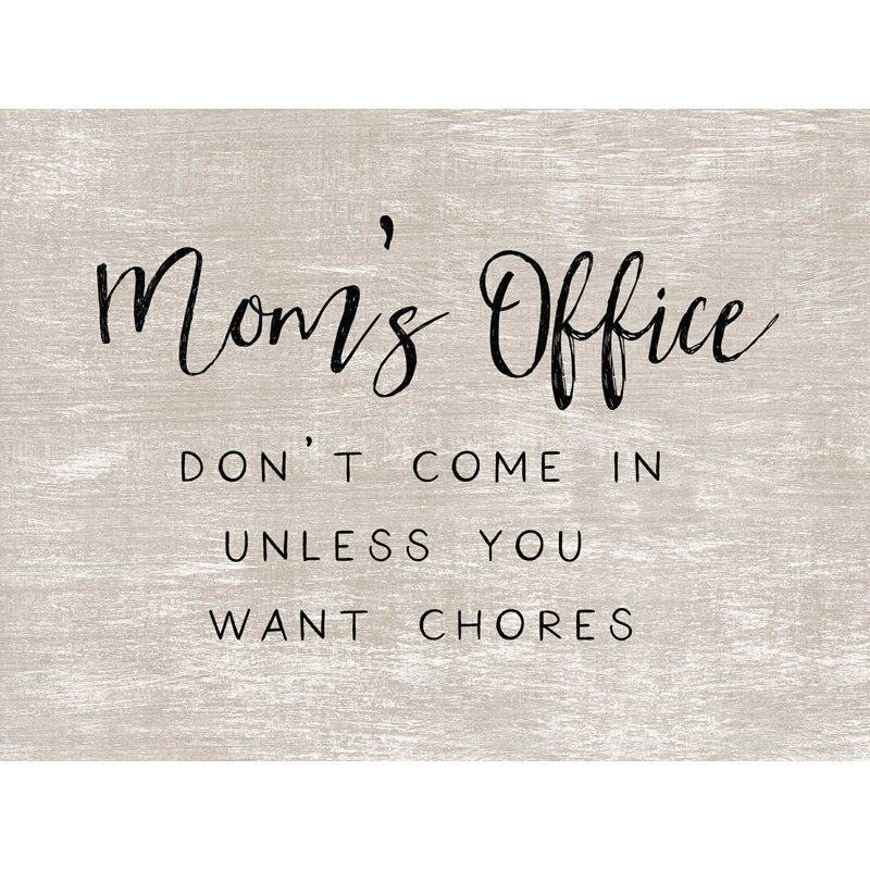 Mom's Office - Impression sur toile tendue, L 24 po x H 18 po