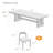 Small solid wood dining table set-169326236