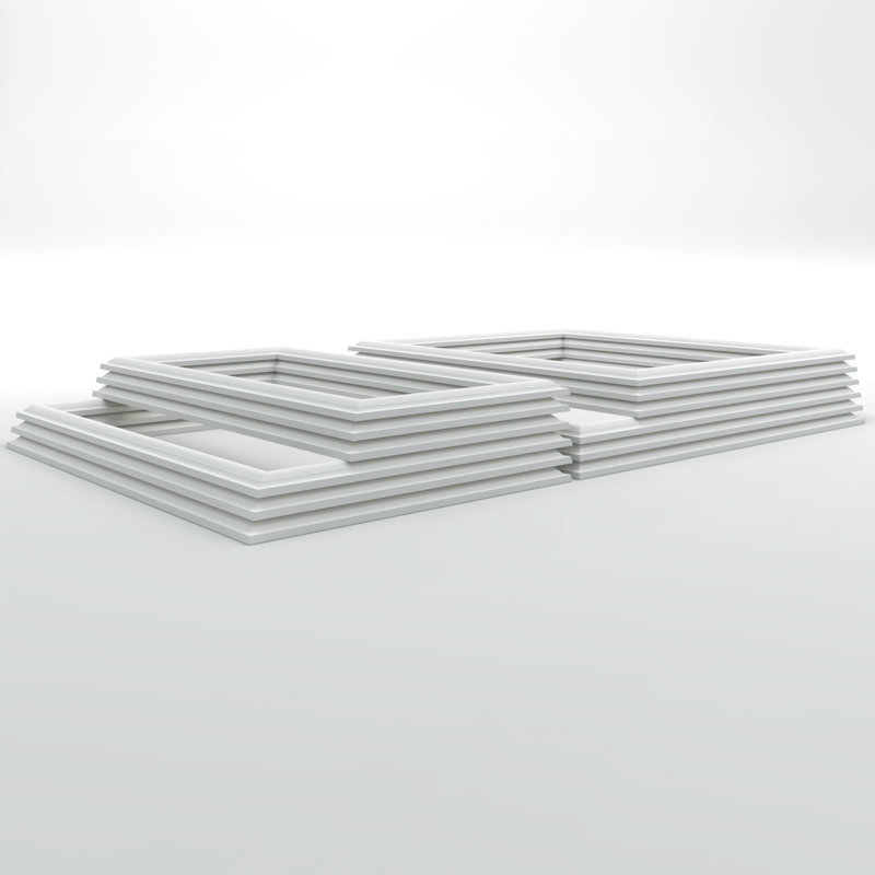 Adjustable White Polyurethane Full Wall Wainscot Paneling Kit