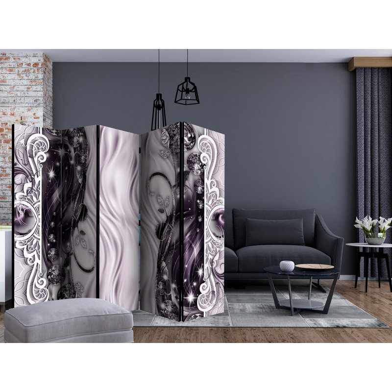 Ashod 225 cm W x 172 cm H 5 - Panel Folding Room Divider
