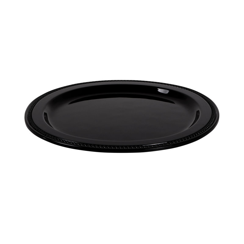 Venetian 11.5" Melamine Dinner Plate, Black