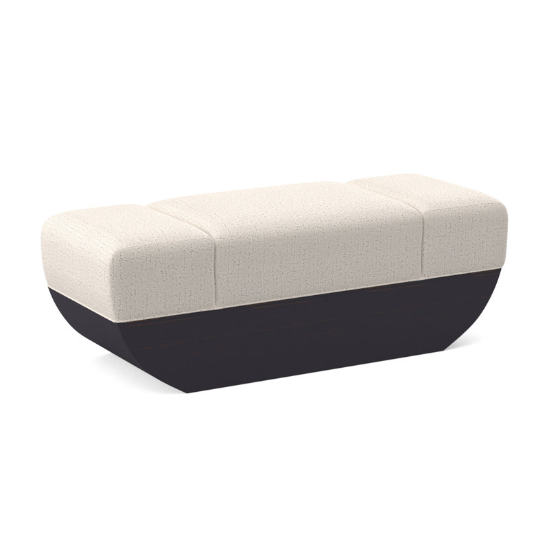 Ark Upholstered Bench, Vintage Ebony, Sunny Linen